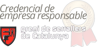 Credencial Empresa Responsable del Gremi de Serrallers de Catalunya